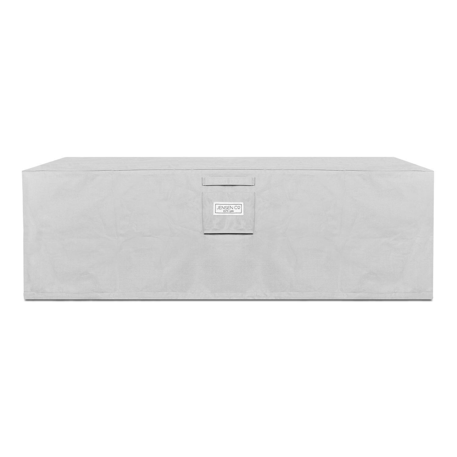 Covewood 58 Inch Rectangular Aluminum Natural Gas Fire Pit in Cloud Gray by BBQGuys Signature (Ships Propane w/ Conversion Kit) - Cover - Detail thumbnail