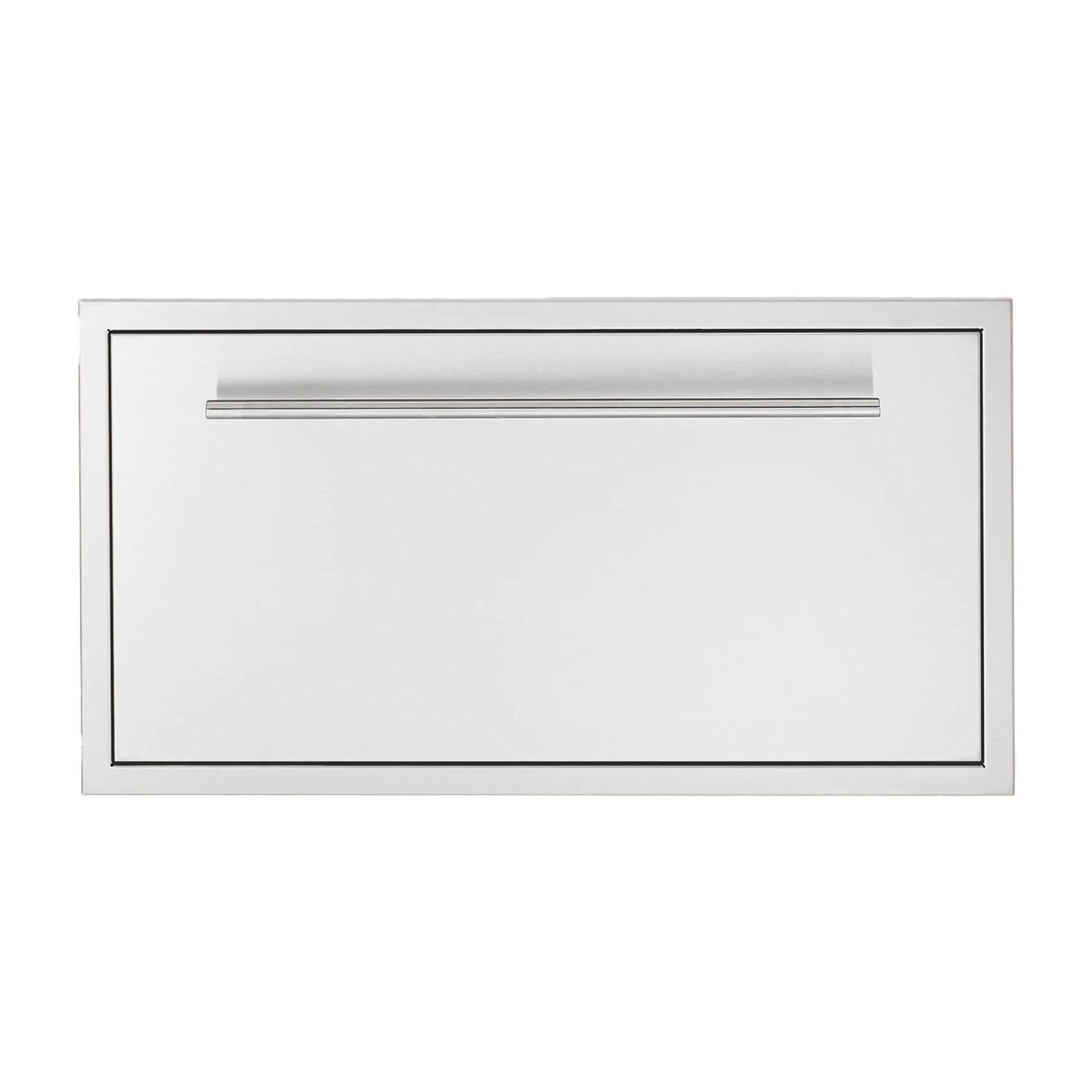 Summerset DR1-36 36 X 20 Stainless Steel Large Storage Drawer - Display - White Background thumbnail