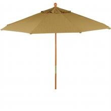 Oxford Garden 6 Ft. Octagonal Hardwood Patio Market Umbrella W/ Push Lift - Sunbrella Dupione Walnut image