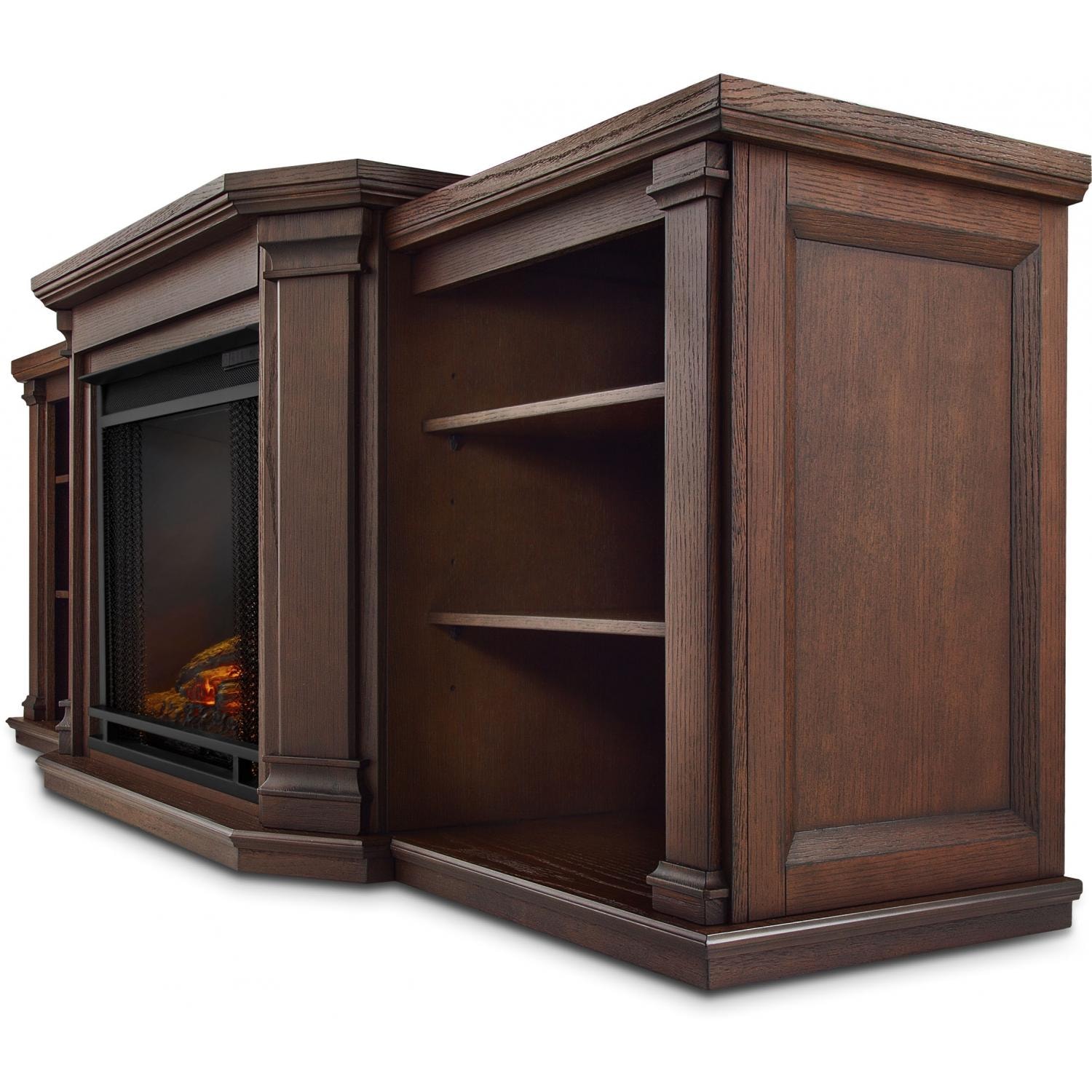 Real Flame Valmont 75 Inch Electric Fireplace Entertainment Center Chestnut Oak 7930e Co
