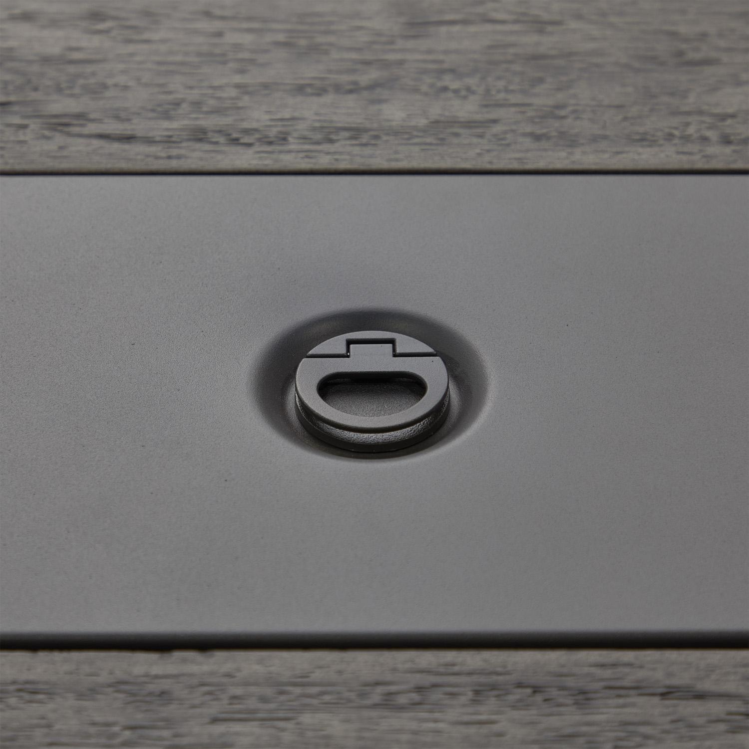 Lakeview Outdoor Designs SC-1680LP-GRY Bocage 48-Inch Rectangle Propane Gas Fire Table - Lid Latch thumbnail