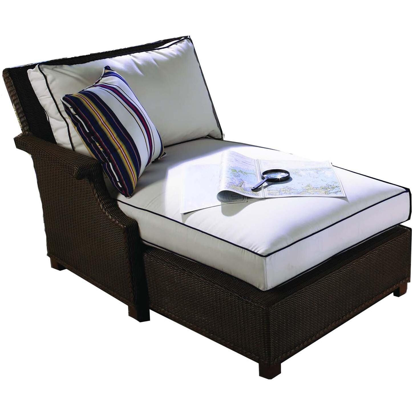 Lloyd Flanders Hamptons Lloyd Loom Wicker Outdoor Patio Right Arm