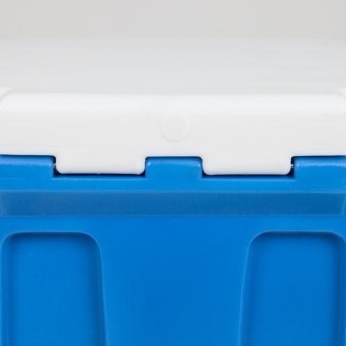 Grizzly Coolers Ice Chest - Back Hinge View (Shown With Blue Cooler) thumbnail