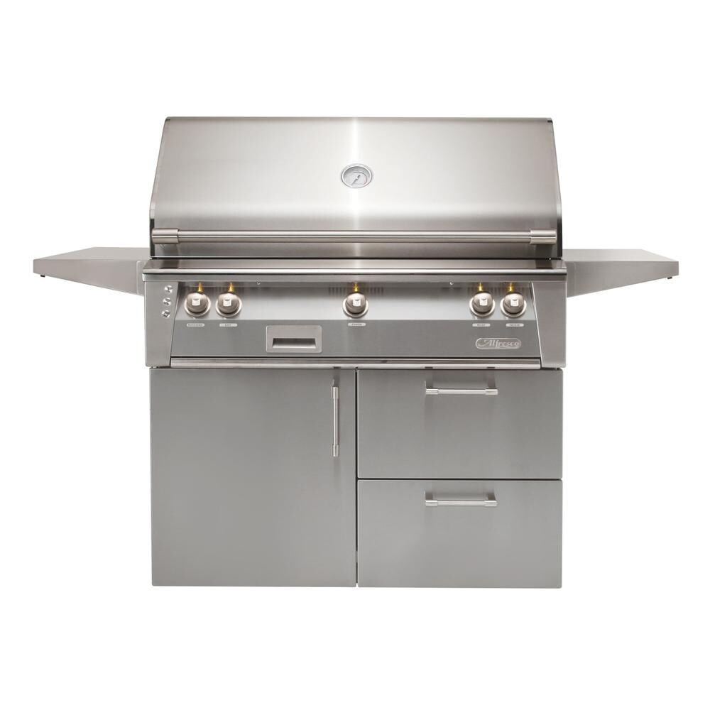 Alfresco Grills ALXE-42CD-NG-S7004 Alfresco ALXE 42-Inch Freestanding Natural Gas Grill On Deluxe Cart With Rotisserie in Signal Gray thumbnail