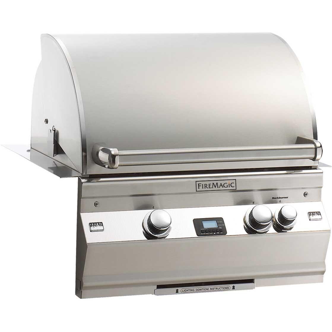 Fire Magic Aurora A430i Natural Gas Built-In BBQ Grill With One Infrared Burner And Rotisserie