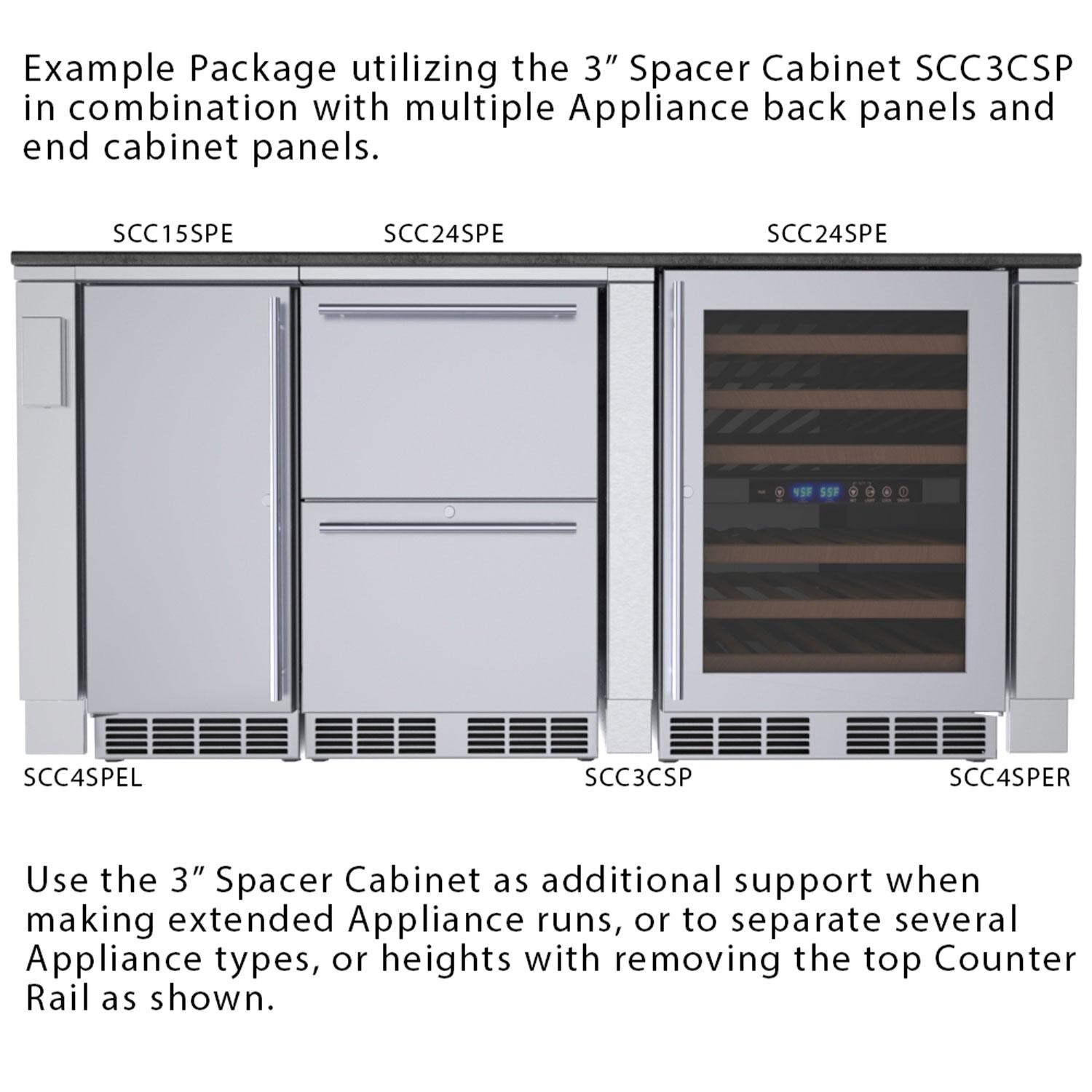 Sunstone Grills SCC3CSP 3-in Appliance Spacer Cabinet - Features - Detail thumbnail