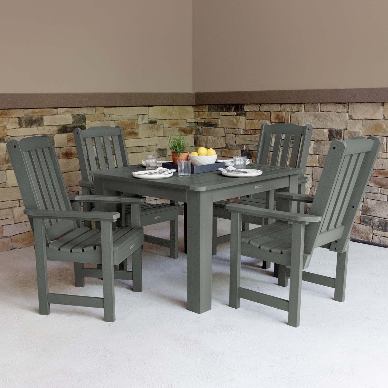 Hart Lane 5 Pc Square Dining Set in Coastal Teak By Lakeview Outdoor Designs - Lifestyle thumbnail