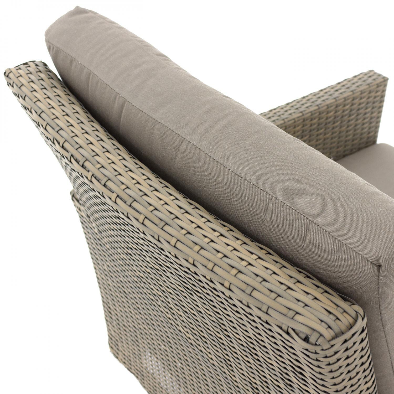 Lafitte 5 Piece Wicker Patio Conversation Set - Swivel Club Chair Base Detail thumbnail