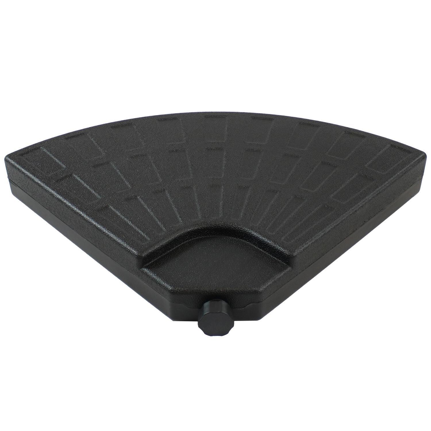 Outsunny 4-Piece Cantilever Offset Umbrella Base Weights - Fill With Water Or Sand (Black)