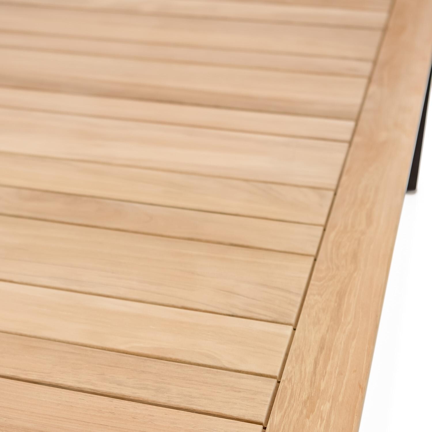 Teak + Table Paros 82 Inch Rectangular Dining Table in Asteroid - Detail thumbnail