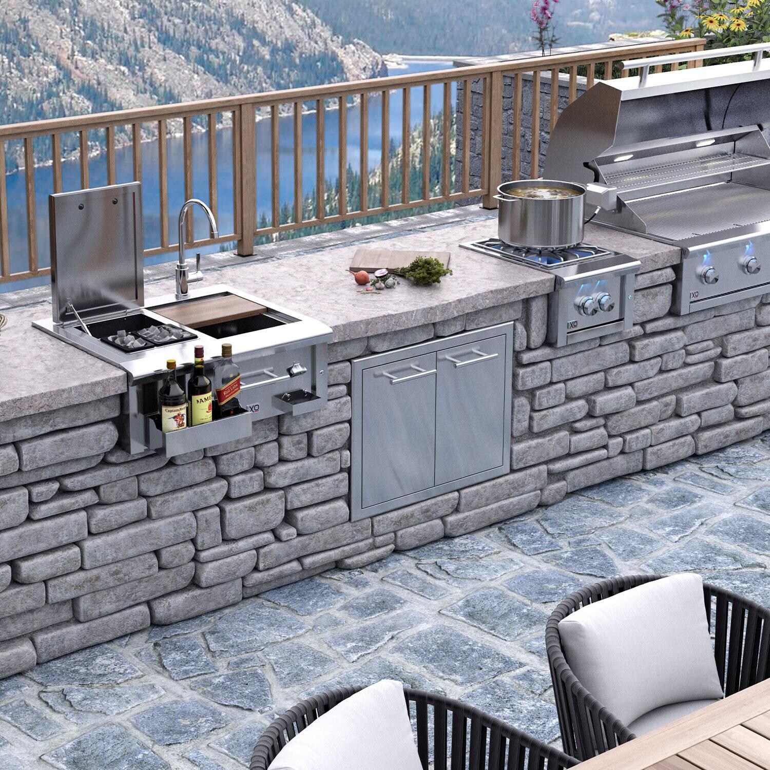 XO Appliance XOG42DD Pro-Grade 42-Inch Outdoor Stainless Steel Double Access Door - Lifestyle thumbnail