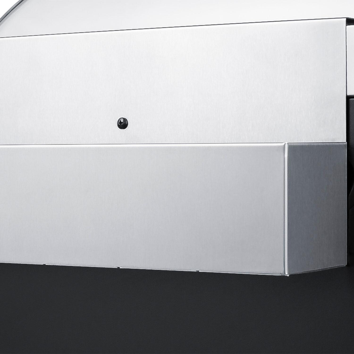 Summit CK54OSRS Outdoor Stainless Steel Weatherproof Kitchenette Refrigerator - Right Hinge - Side Compartment Close-Up View thumbnail