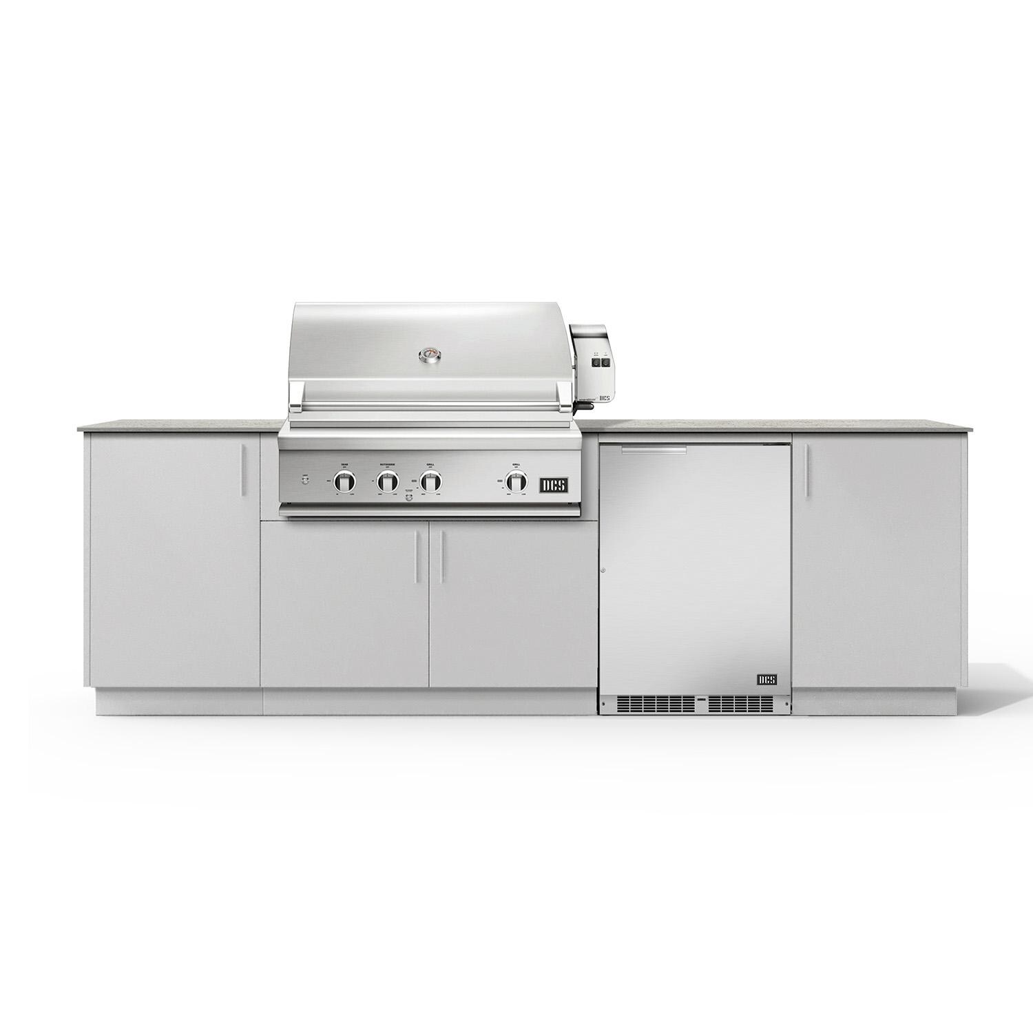 Urban Bonfire B-Horizon-36-DCS-Keon-Chantilly Horizon 36 Outdoor Kitchen w/ DCS Propane Grill, Refrigerator, Keon Countertop & Chantilly Finish thumbnail