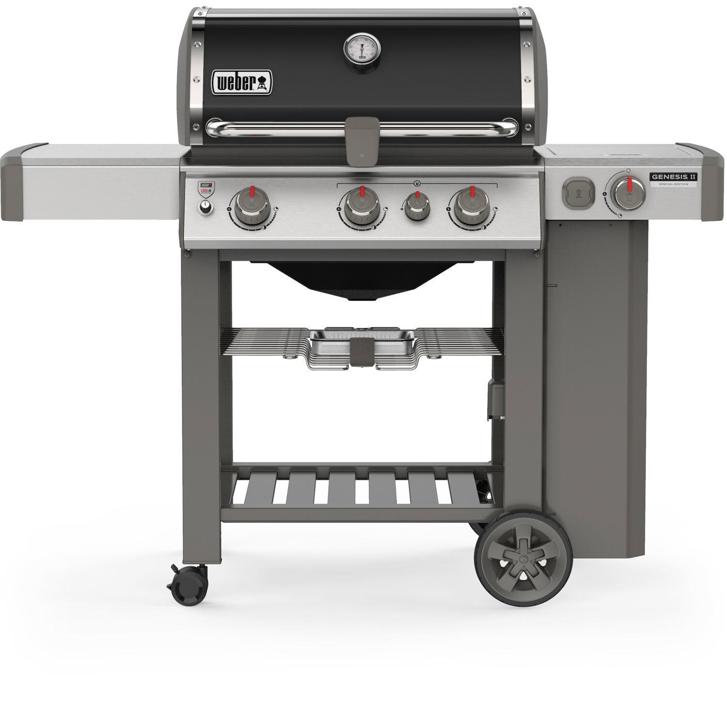 Weber Genesis II 61012201 SE-330 Special Edition Propane Gas Grill - Black (2019) - Front View thumbnail