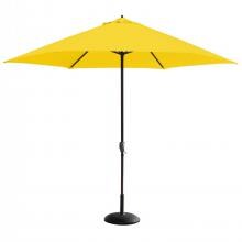 Astella 11 Ft. Aluminum Patio Umbrella W/ Crank Lift - Black Frame / Polyester Yellow Canopy image