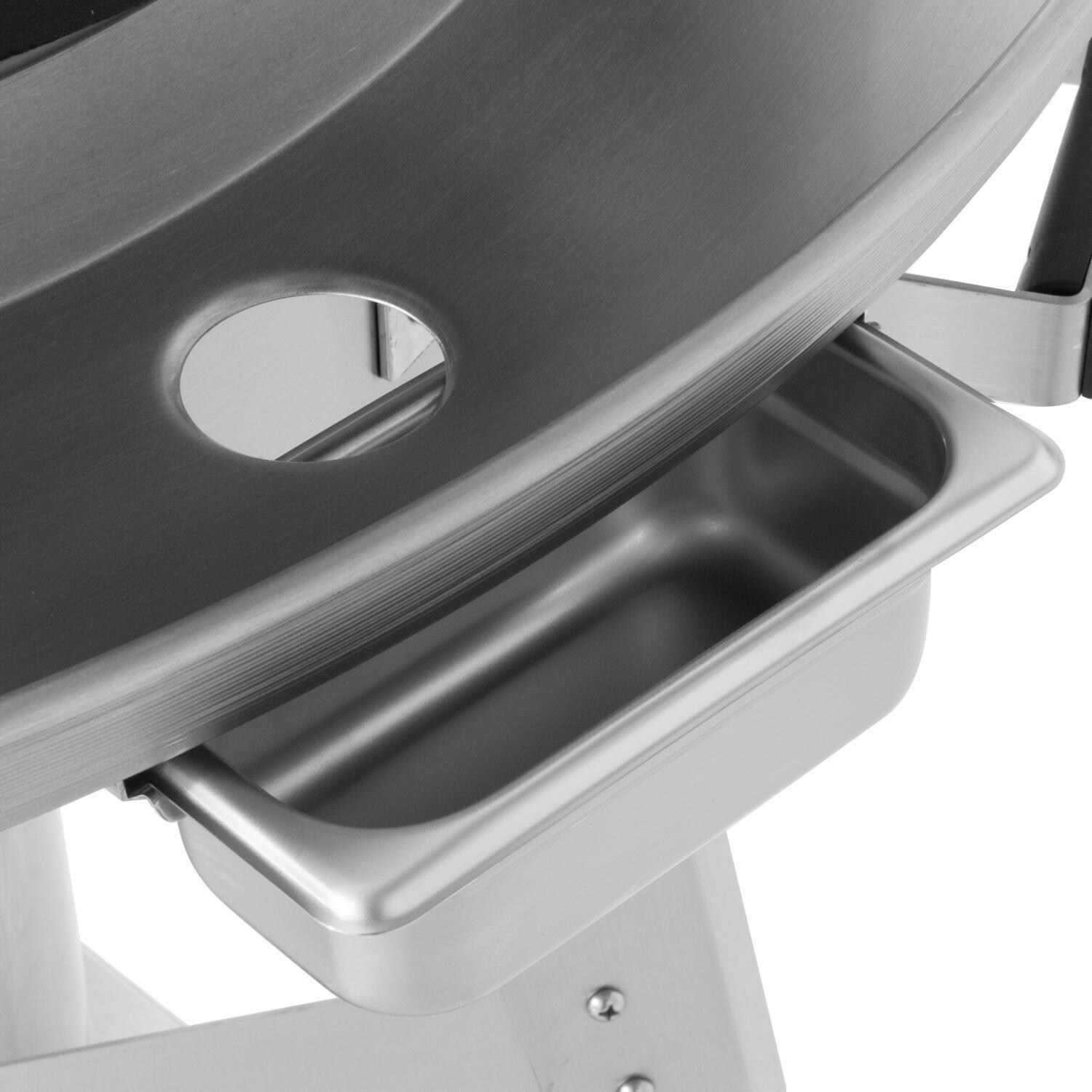 EVO 10-0002-LP-C Professional Wheeled Cart Flattop Propane Gas Grill w/ Non-Stick Ceramic Clad Coating - Grease Tray - Detail thumbnail