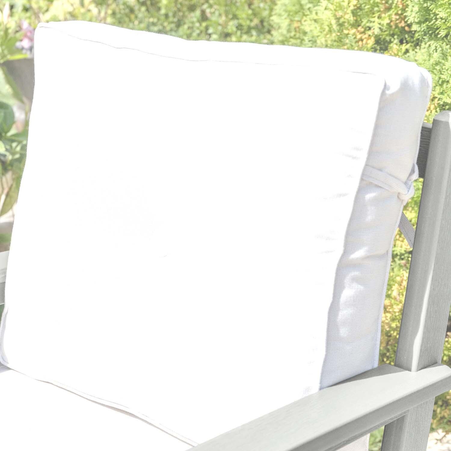 Blushing Bay 3 Pc Recycled Plastic Seating Set in Bliss Linen/Coastal Teak by Lakeview Outdoor Designs - Cushion - Detail thumbnail
