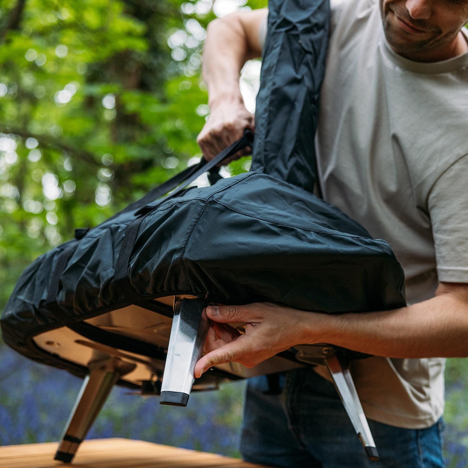 Ooni UU-P0A200 Karu 12 Pizza Oven Cover - Straps - Lifestyle thumbnail