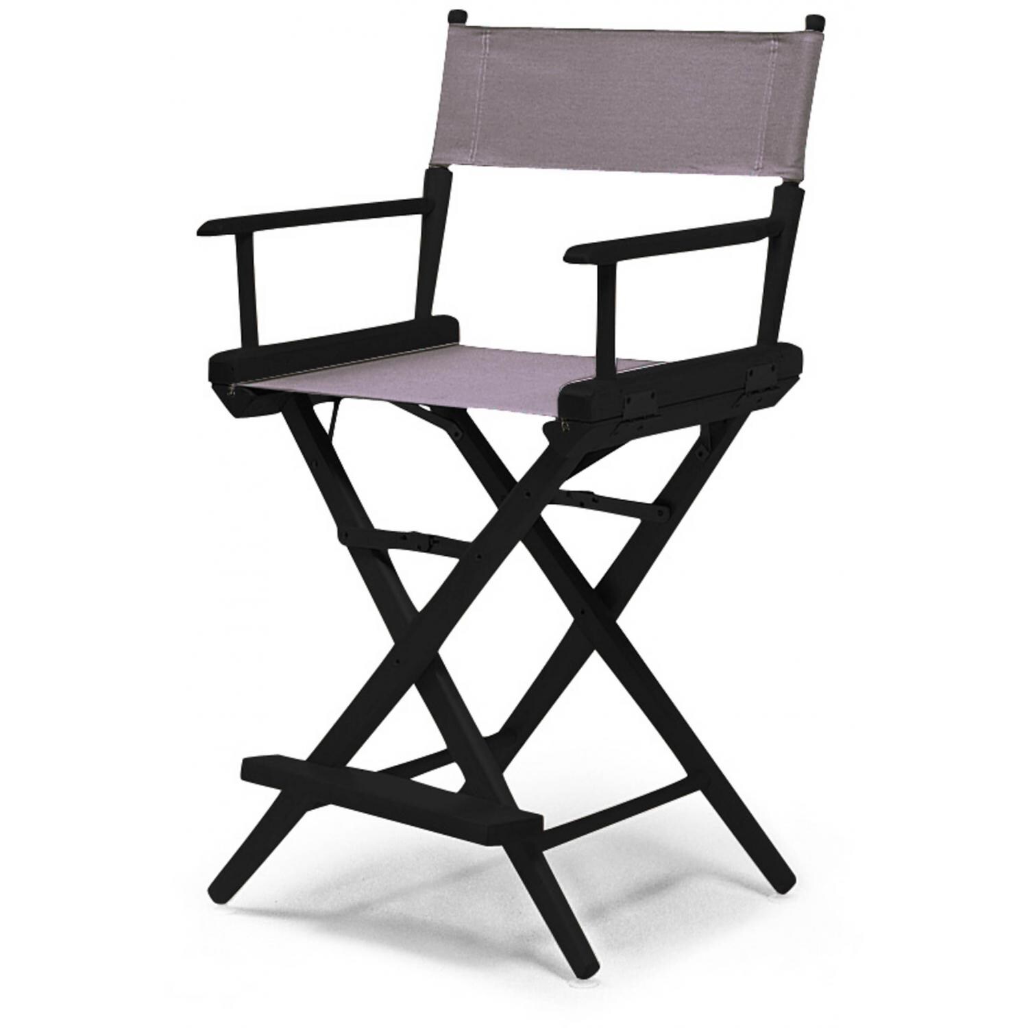 World Famous Counter Height Director Chair By Telescope Casual - Black/Gray