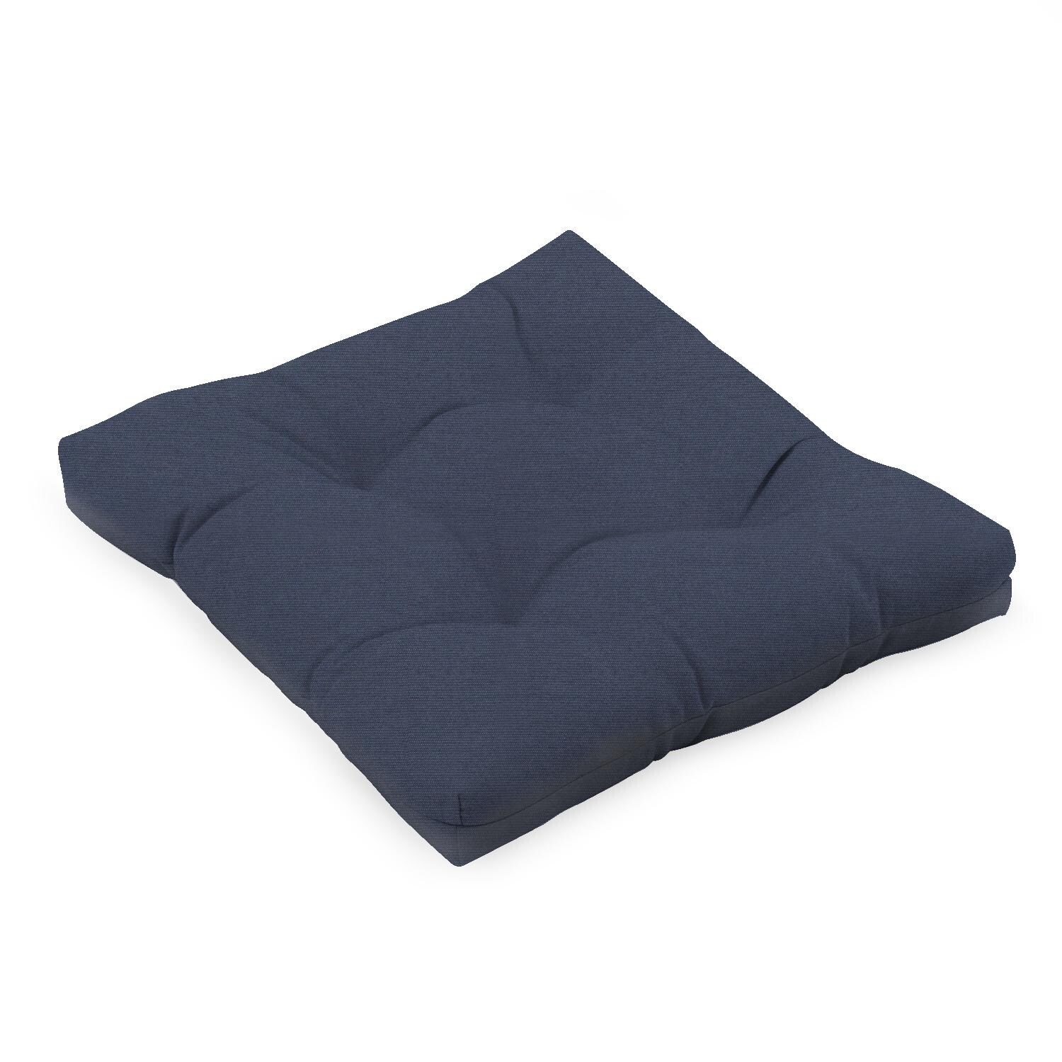 Sunbrella Canvas Navy Small Outdoor Replacement Seat Cushion By UltimatePatio.com thumbnail