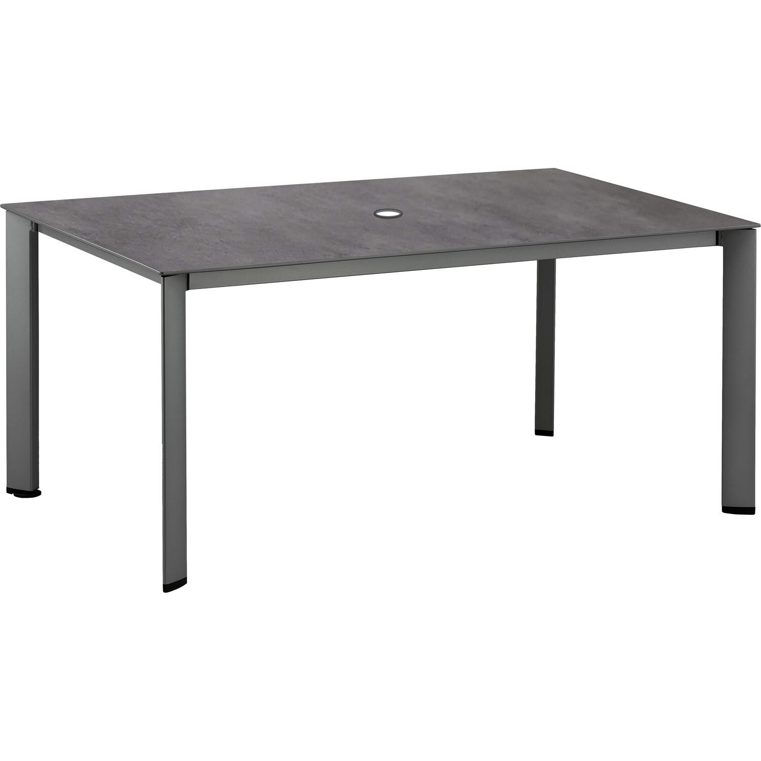 Reno 7 Pc Iron Dining Set in Grey - Table - White Background thumbnail