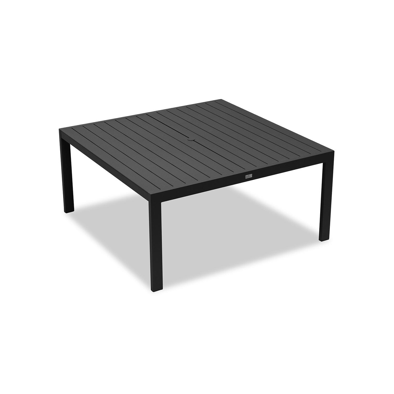 Chloe Bay 8 Seat Aluminum Square Dining Set in Black by Lakeview - Table - White Background thumbnail