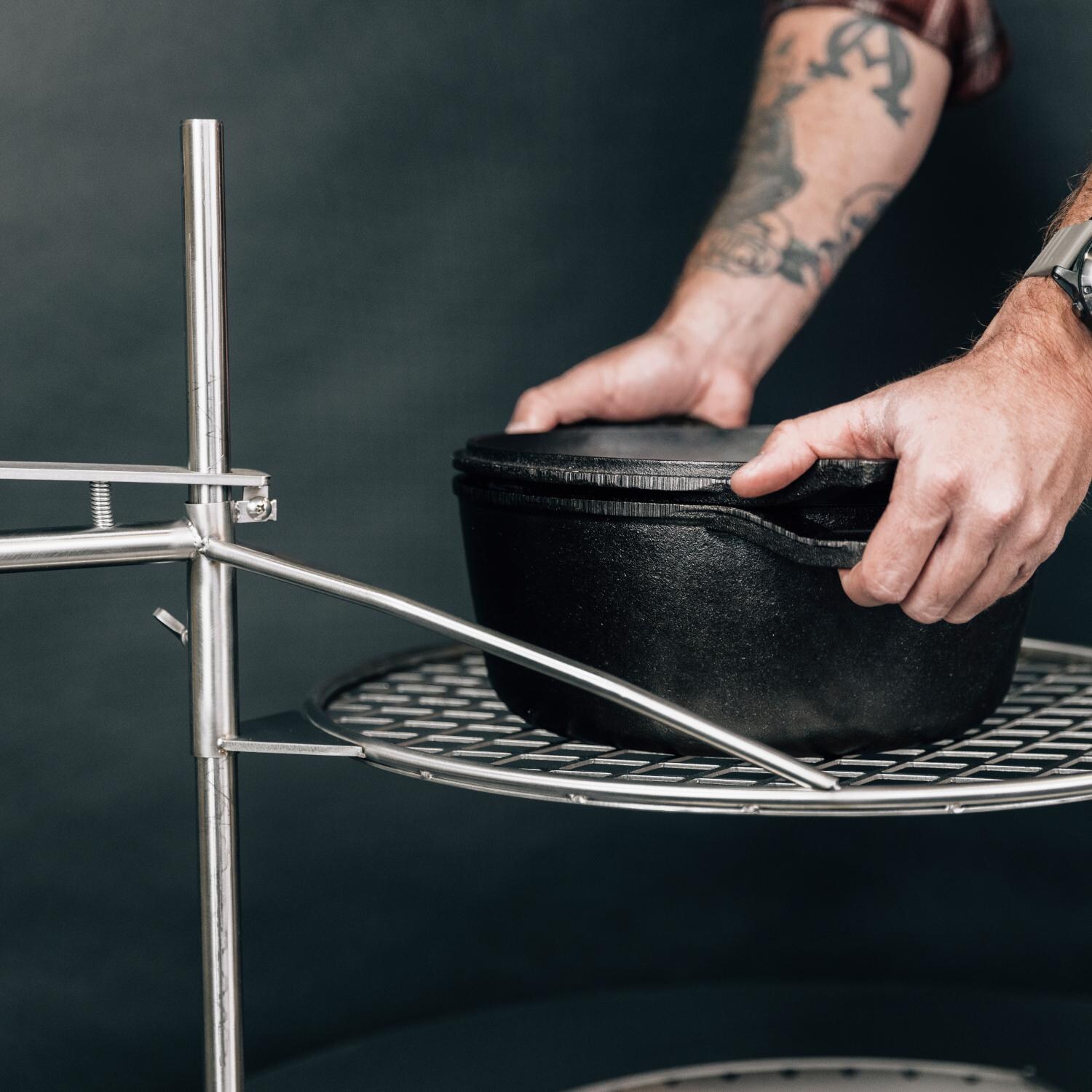 Firegear LUME-MSG-2 LUME Cooking Grate & Rod - Cast Iron Dutch Oven thumbnail