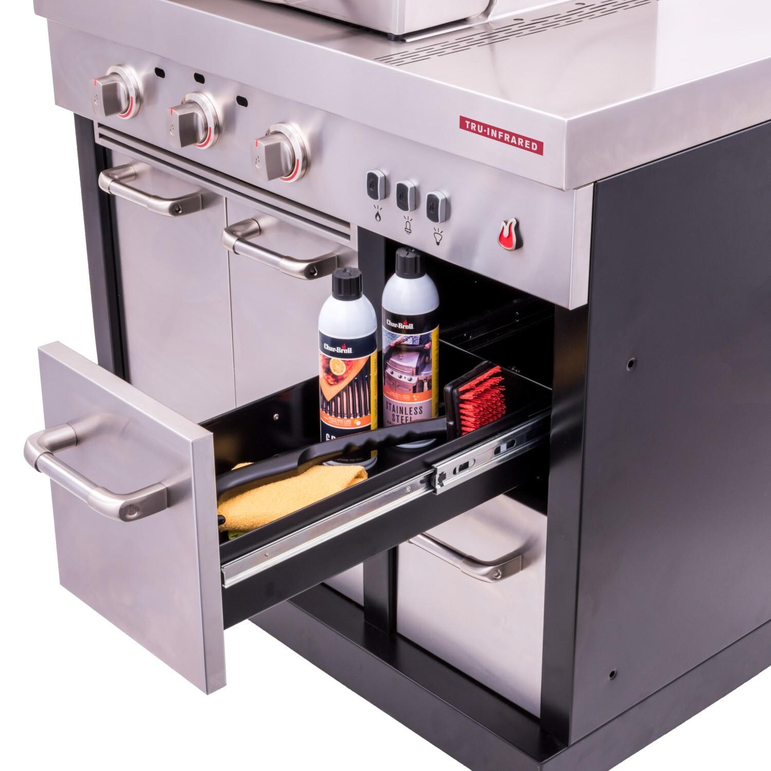 Charbroil 463246018 Medallion Series Modular Outdoor Kitchen Amplifire 3-Burner Gas Grill - Drawer thumbnail