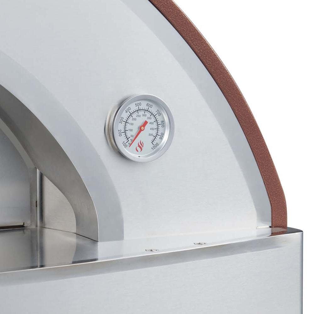 Forno Venetzia FVP225-G-NG-CAPP Pronto 225 Hybrid Natural Gas Pizza Oven - Cappuccino - Temperature Gauge - Detail thumbnail