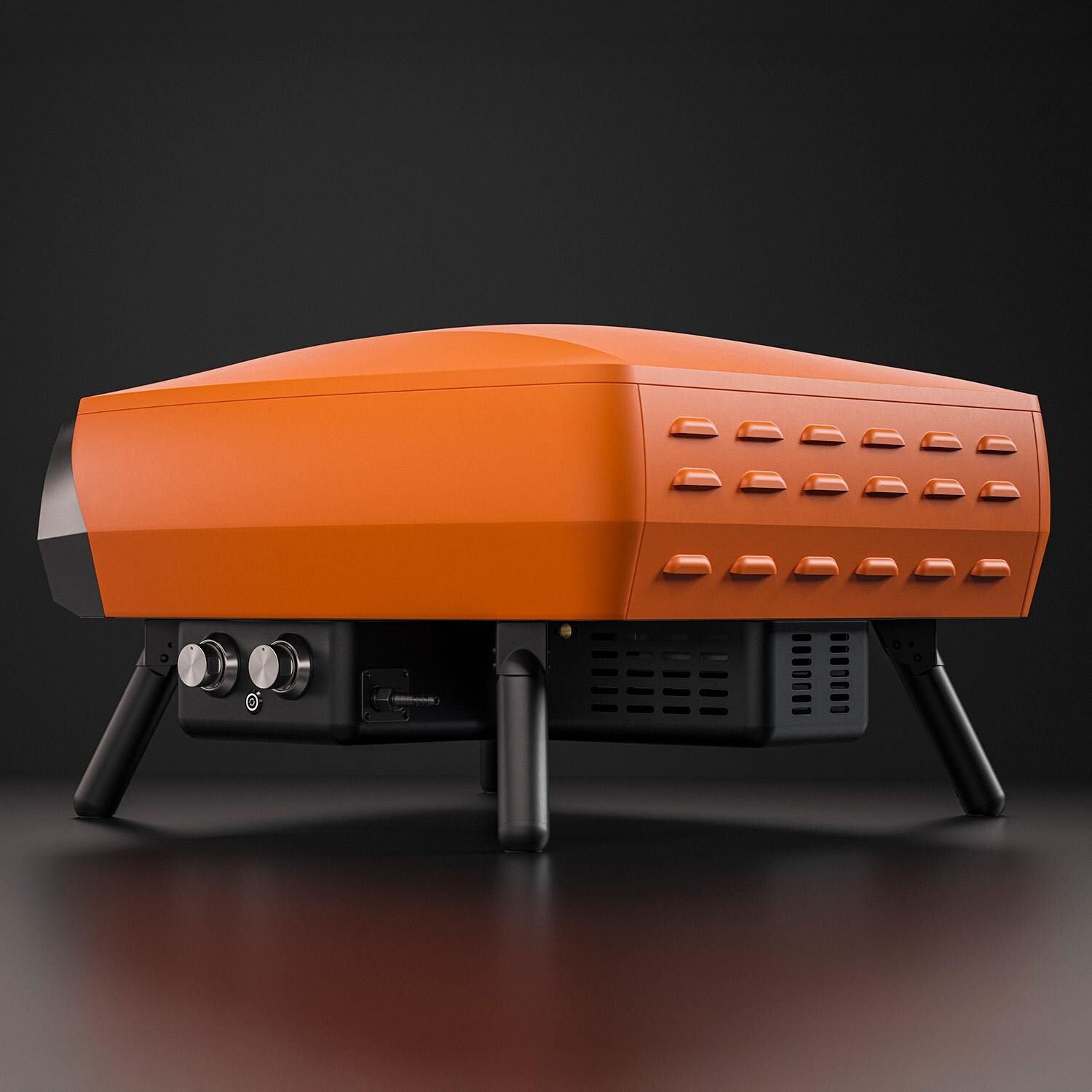 Witt 80650066 Etna Rotante Propane Pizza Oven - Matte Orange -  Back - White Background thumbnail