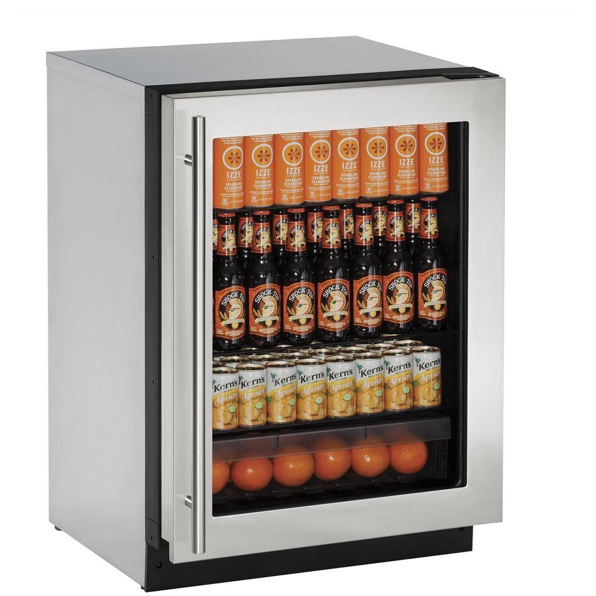 U-Line 2000 Series 18-Inch 4.9 Cu. Ft. Built-In Right Hinge Compact Refrigerator - Stainless Steel - U-2224RGLS-00A