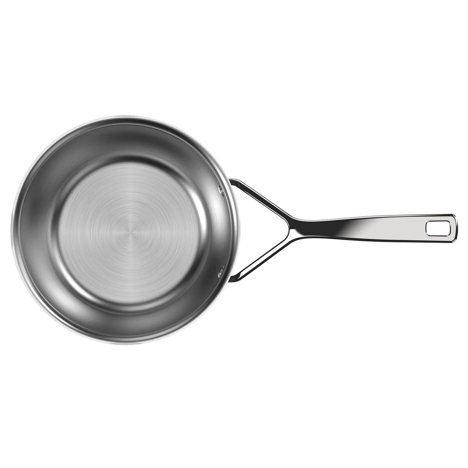 Demeyere 1026933 Black 5 Stainless Steel 2 Qt Saucepan W/Lid - Top View - Detail thumbnail