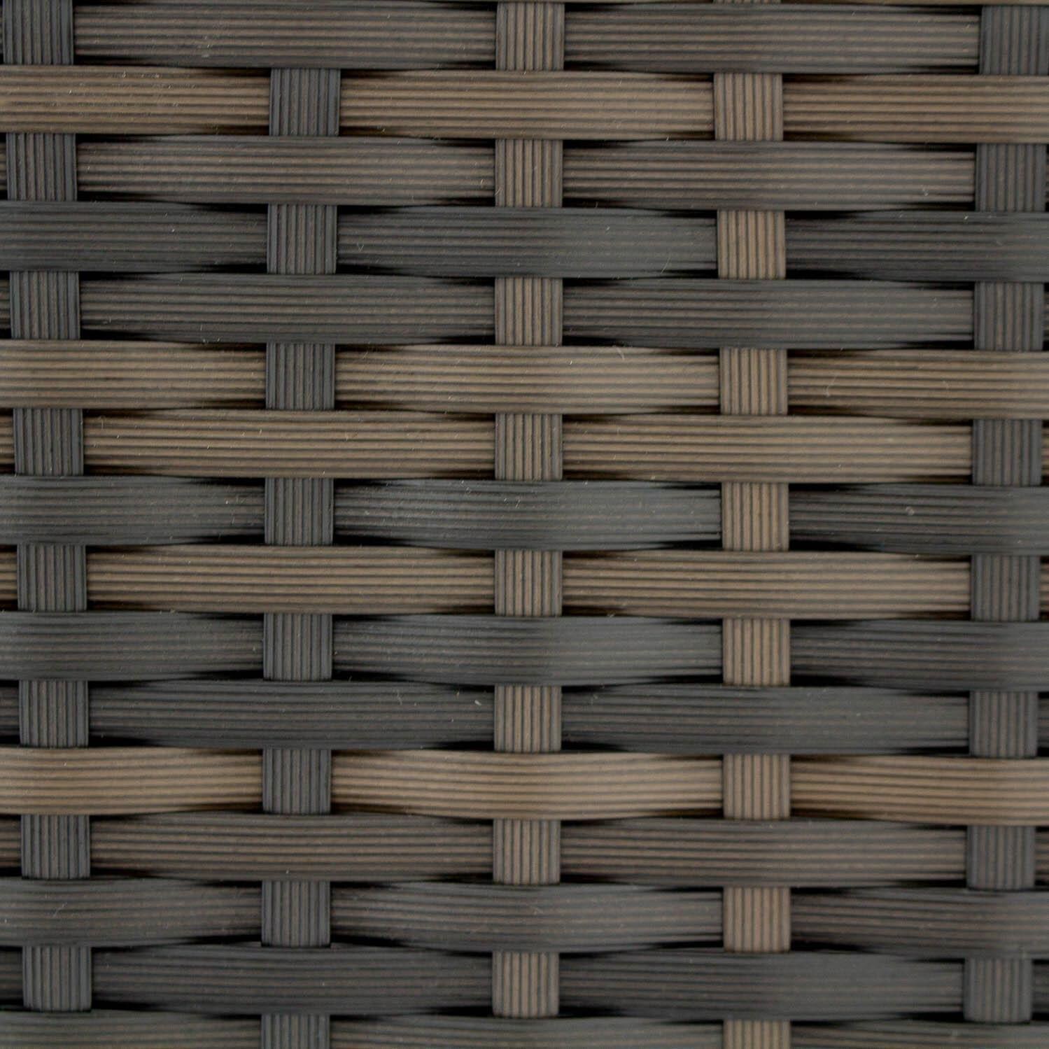 Gentilly 5 Piece Wicker Patio Fire Pit Sectional Set - Maduro Brown Wicker thumbnail