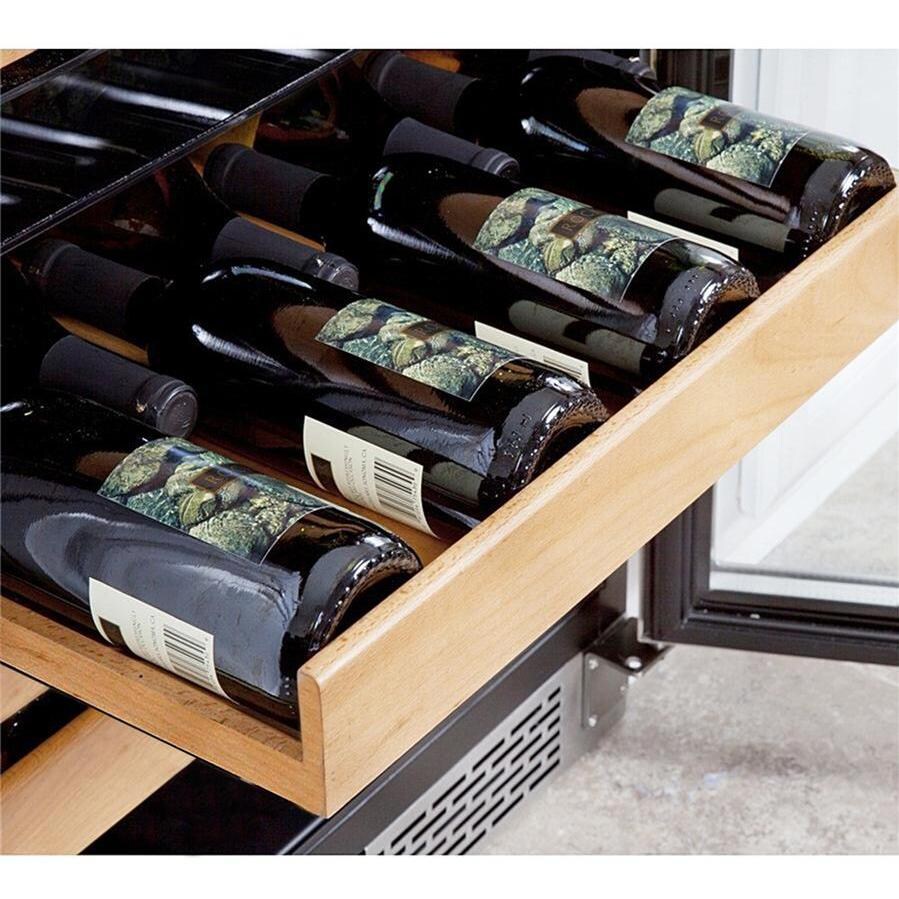 Whynter 46 Bottle Dual Temperature Zone Built In Wine Refrigerator: Alternate Shelves View thumbnail