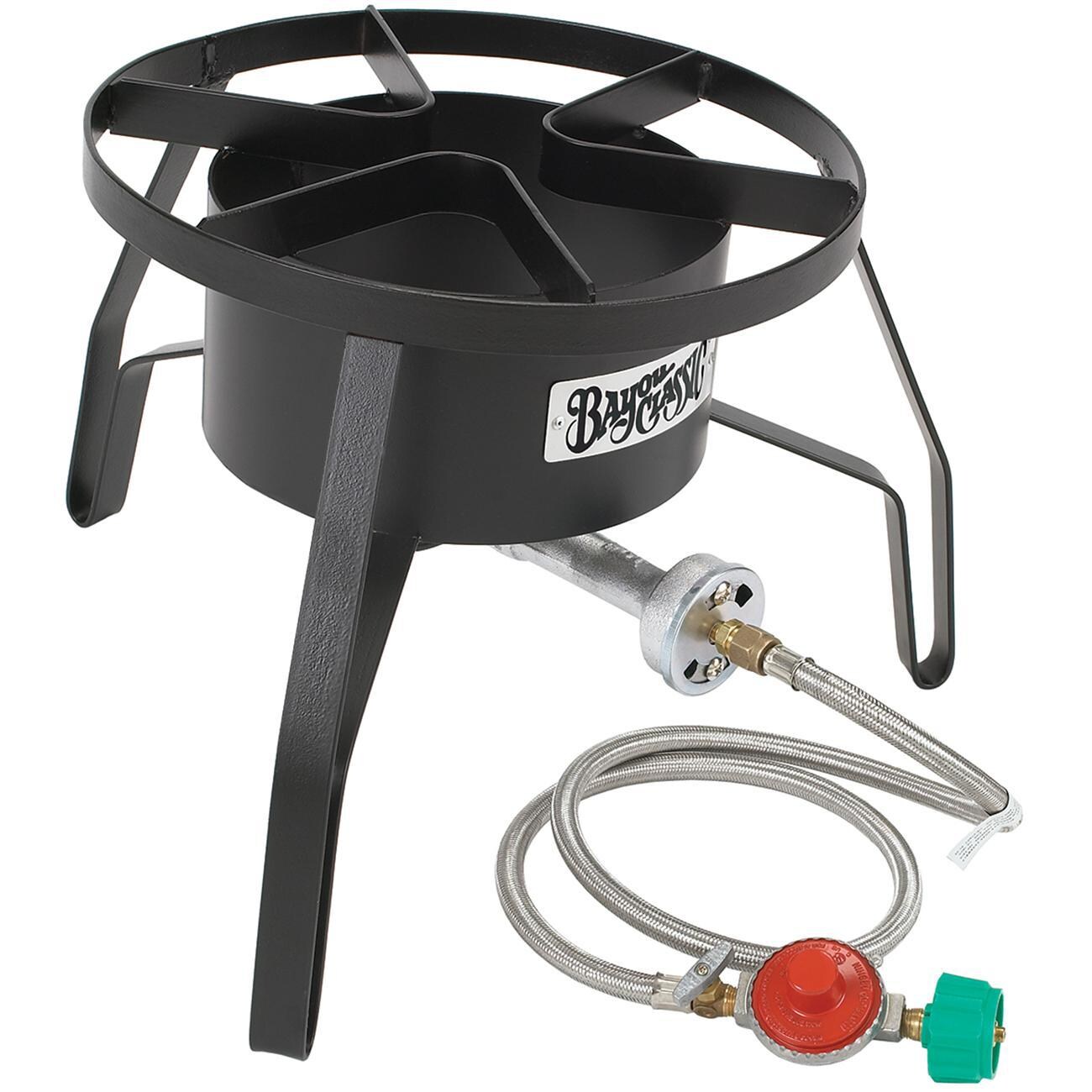 Bayou Classic High Pressure Outdoor Stove With Windscreen - SP10 - Burner with Connections thumbnail