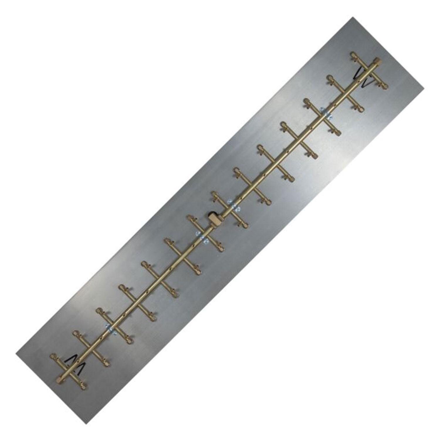 Warming Trends 62 1/2 X 7 Tree-Style Brass Natural Gas/Propane Burner & 66 X 14-in Plate