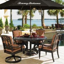 Kingstown Sedona 5 Piece Cast Aluminum Patio Dining Set W/ Swivel Rockers & Sunbrella Fabric By Tommy Bahama
