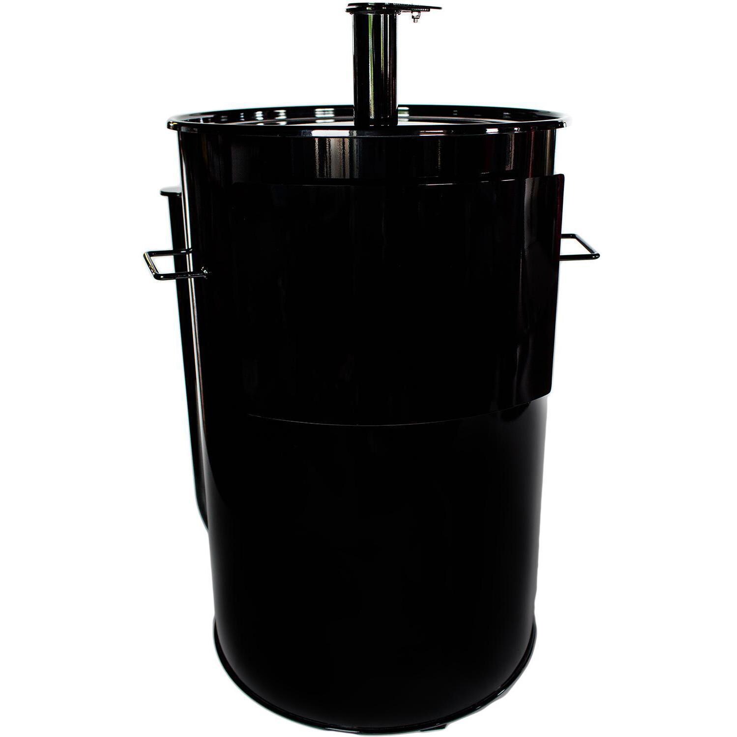 Gateway Drum Smokers 55111 55 Gallon Charcoal BBQ Smoker - Black - Logo Plate thumbnail