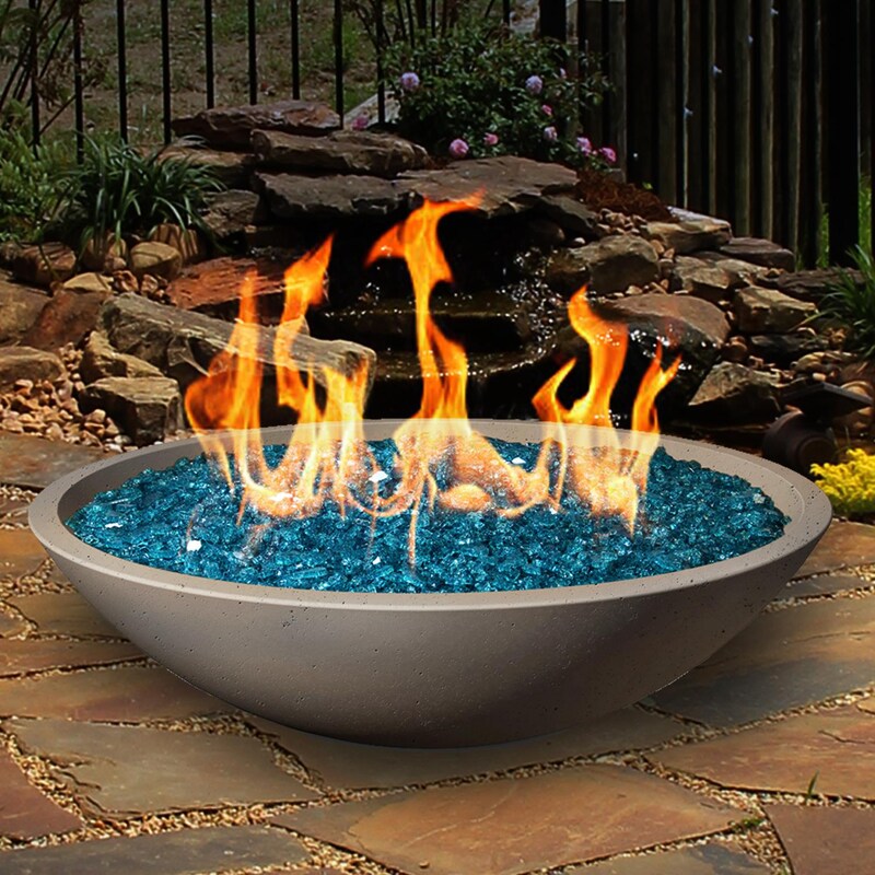 American Fyre Designs Marseille 32Inch Propane Gas Fire Bowl Smoke