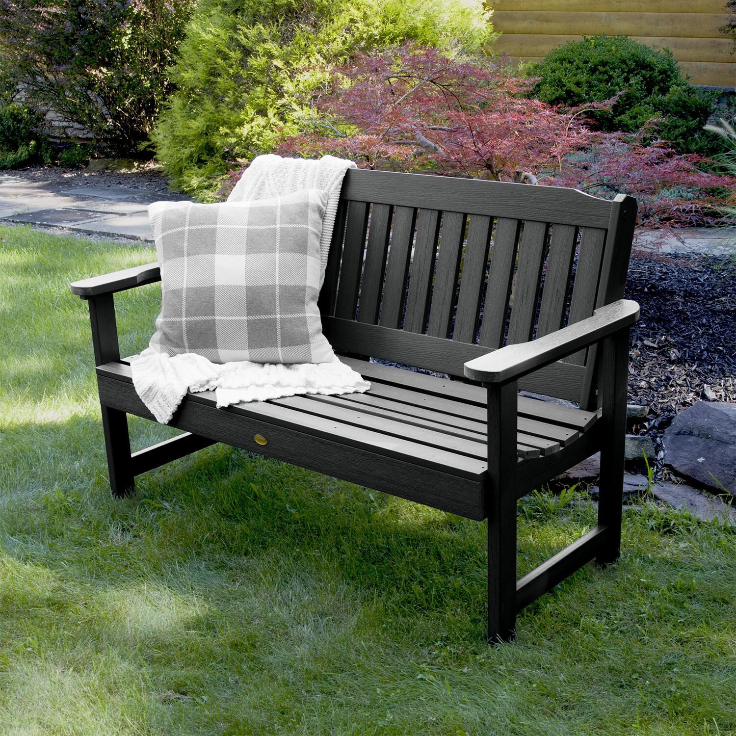 Highwood USA Lehigh Garden Bench - 4ft - Black image