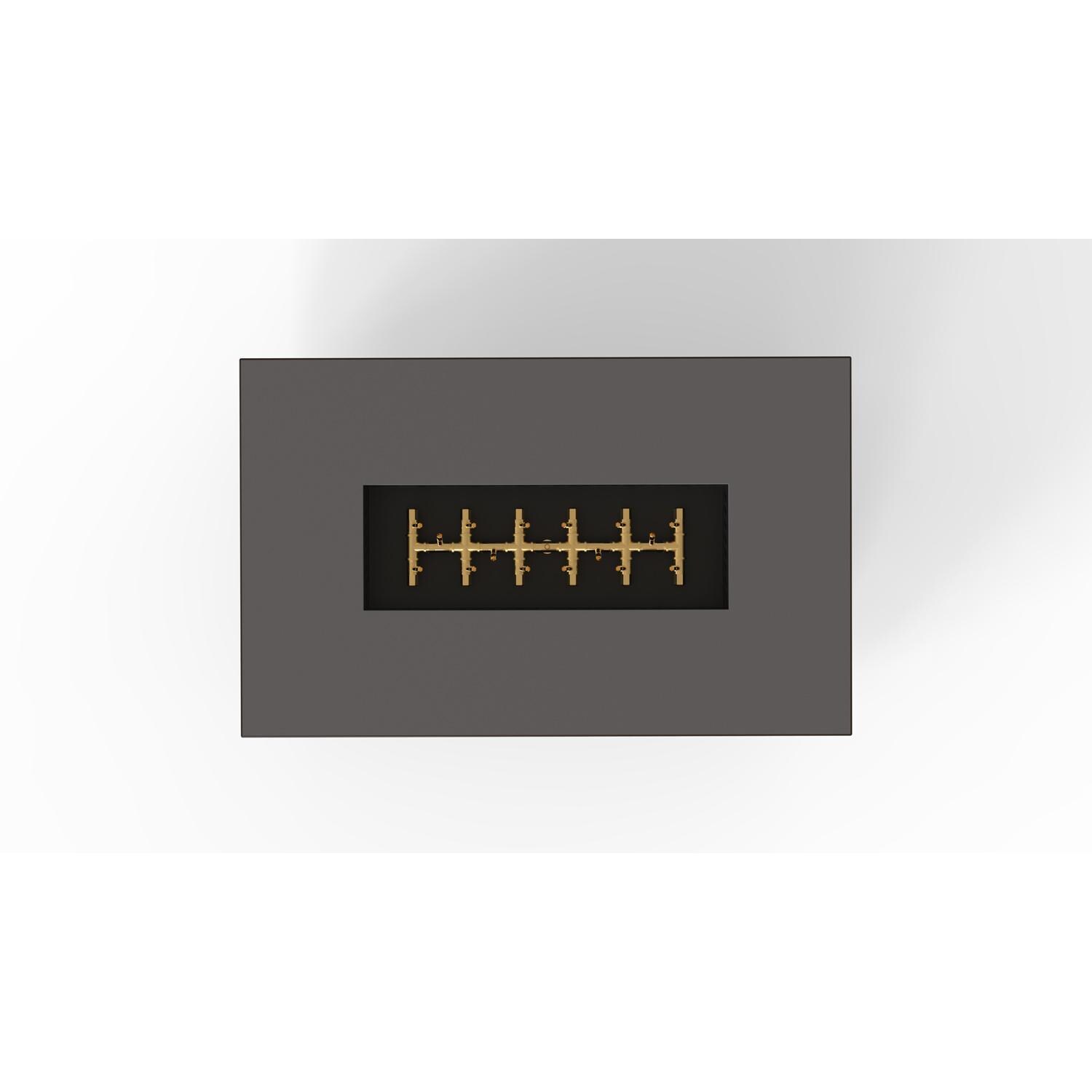 AON 48 x 30 Inch Rectangular Powder Coated Steel Natural Gas Fire Pit Table in Charcoal By Warming Trends - Top View - White Background thumbnail