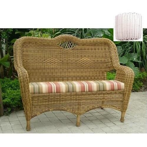 North Cape Richmond Aluminum Frame Resin Wicker Love Seat White BBQGuys