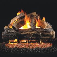 Peterson Real Fyre 24-Inch Split Oak Gas Log Set With Vented Propane ANSI Certified G46 Burner - Electronic On/Off Remote image
