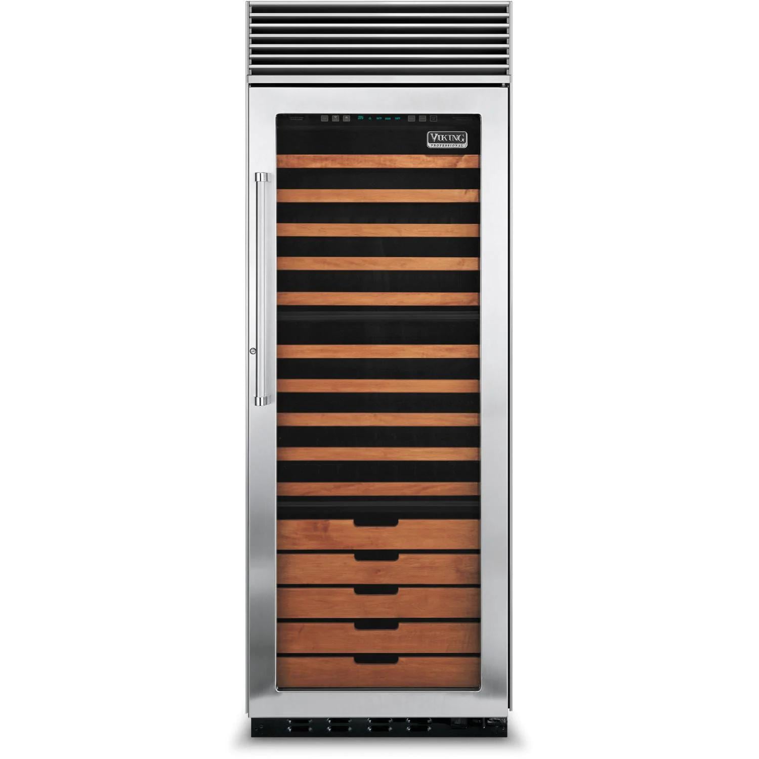 Viking Professional 30Inch 150 Bottle Right Hinge Triple Zone Wine