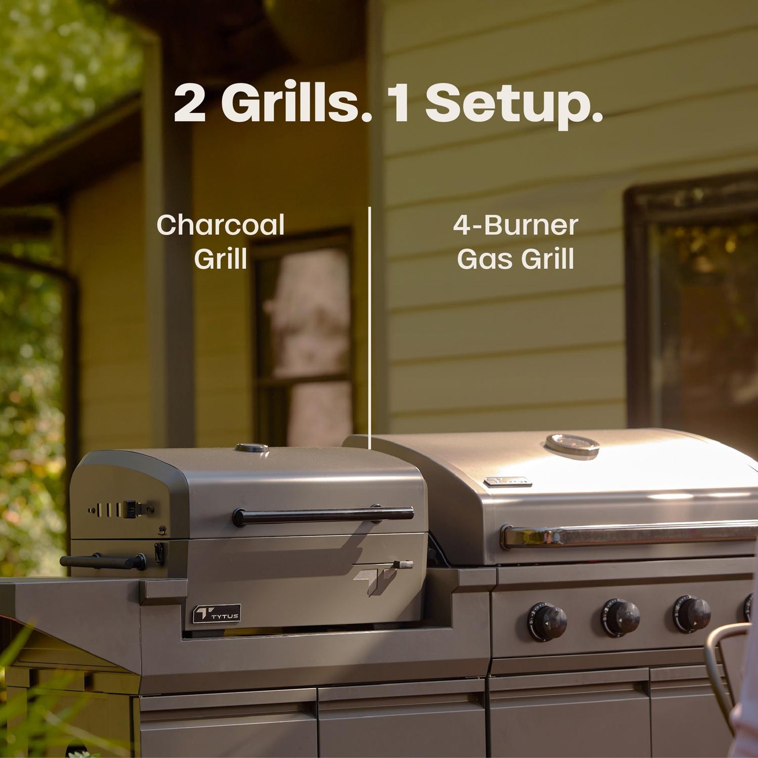 TYTUS TDT-BUN-014 Modular Duo w/ 4-Burner Gas Grill & Charcoal Grill - Included - Detail thumbnail