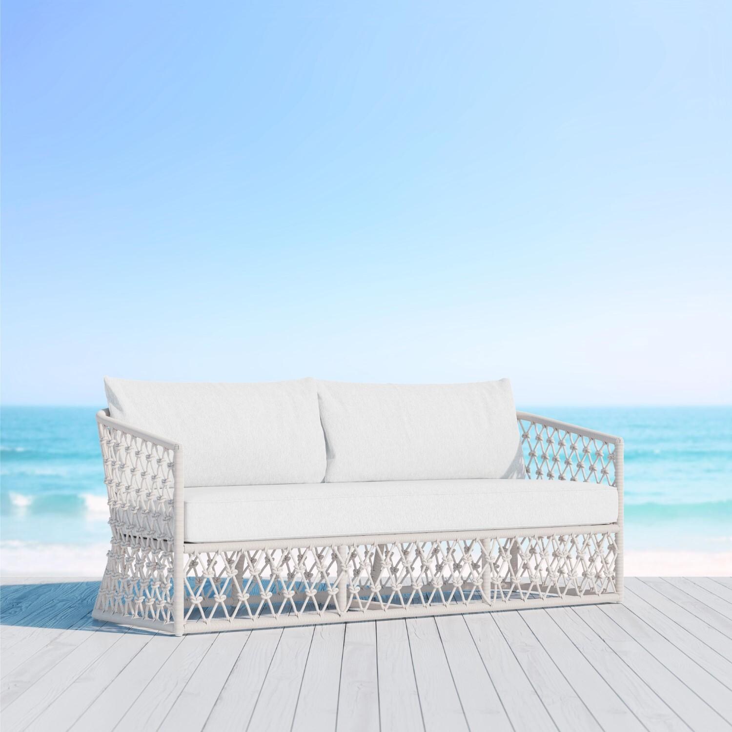 Amelia Woven Rope Sofa in Sand/Cloud by Azzurro Living