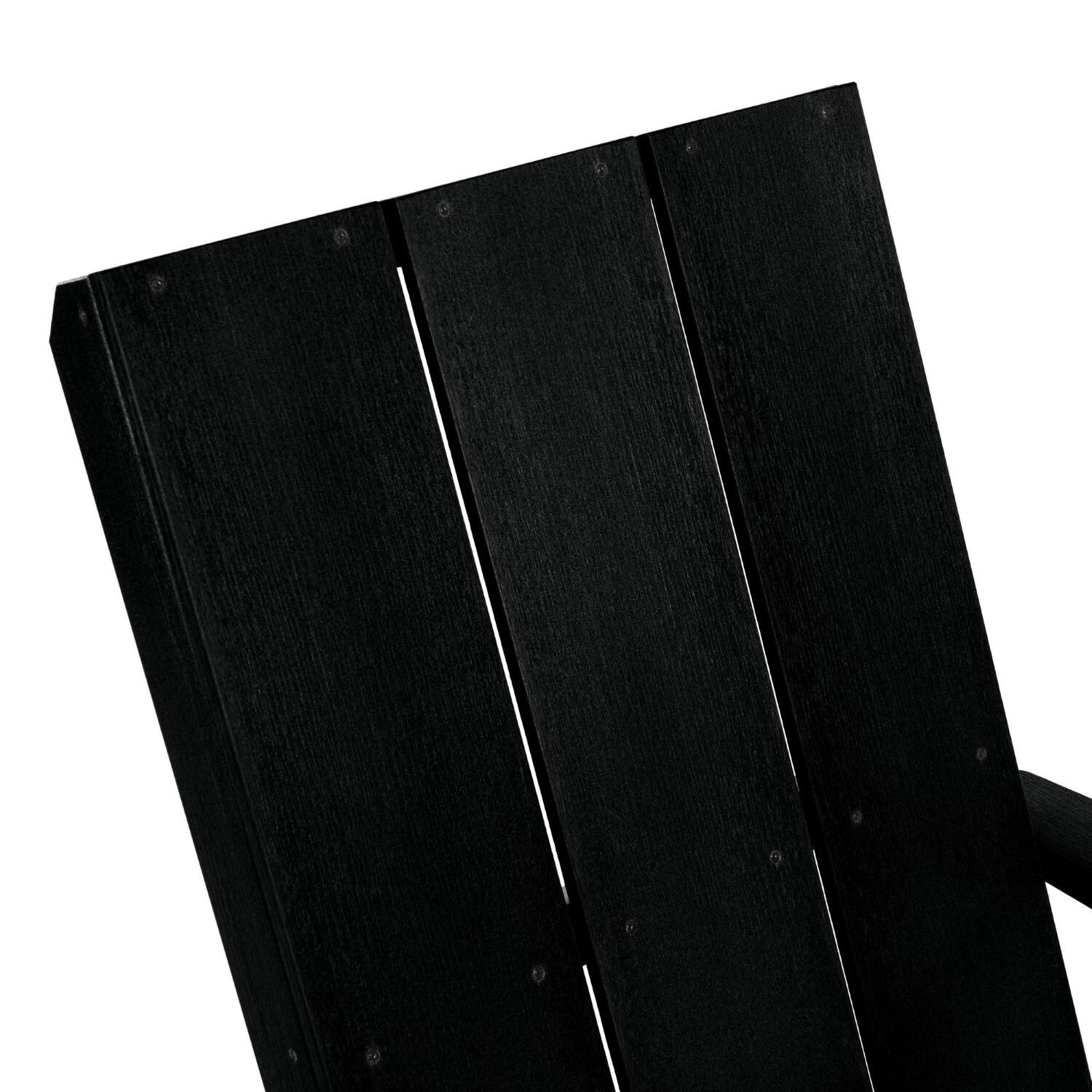 Lakeview Classical Cove Modern Adirondack Chair - Black - Headrest thumbnail