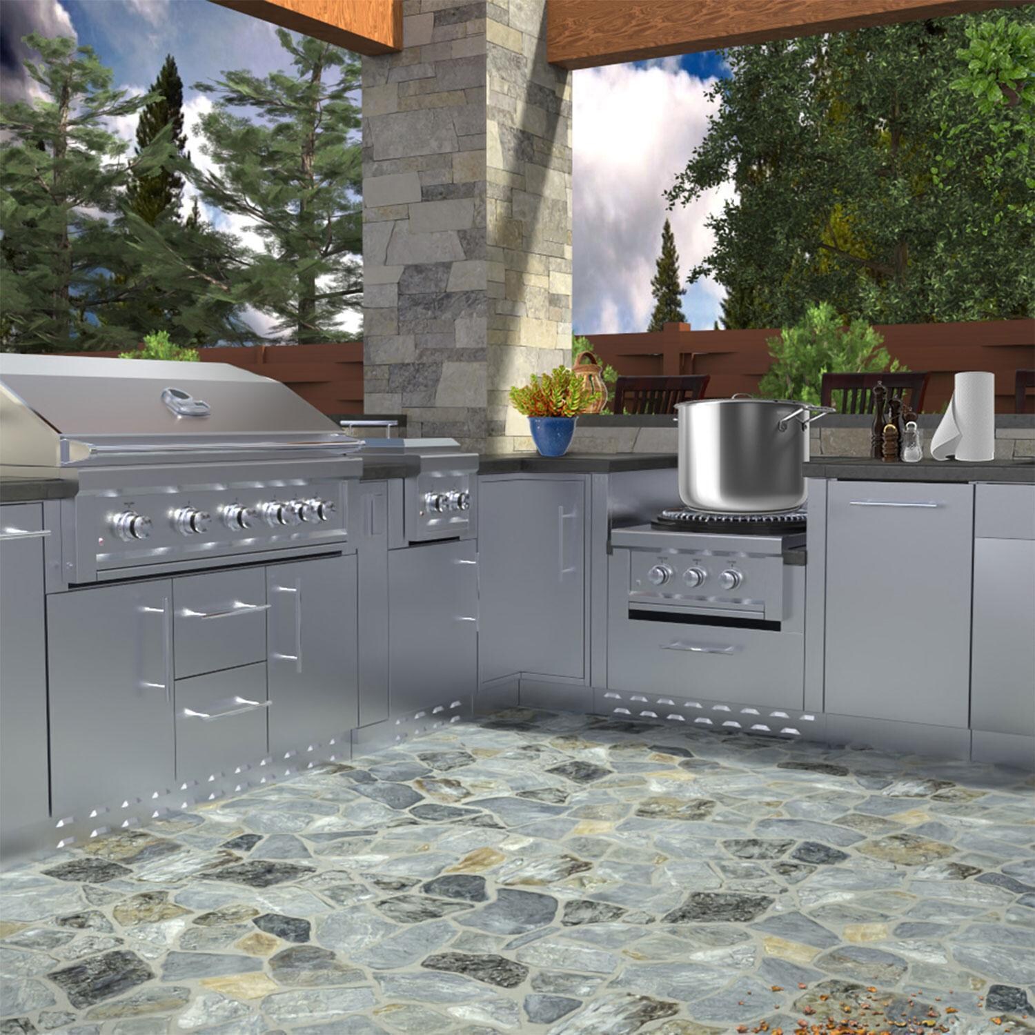 Sunstone SAC33PBDC 33-in Power Burner Base Cabinet - Installed - Lfiestyle thumbnail