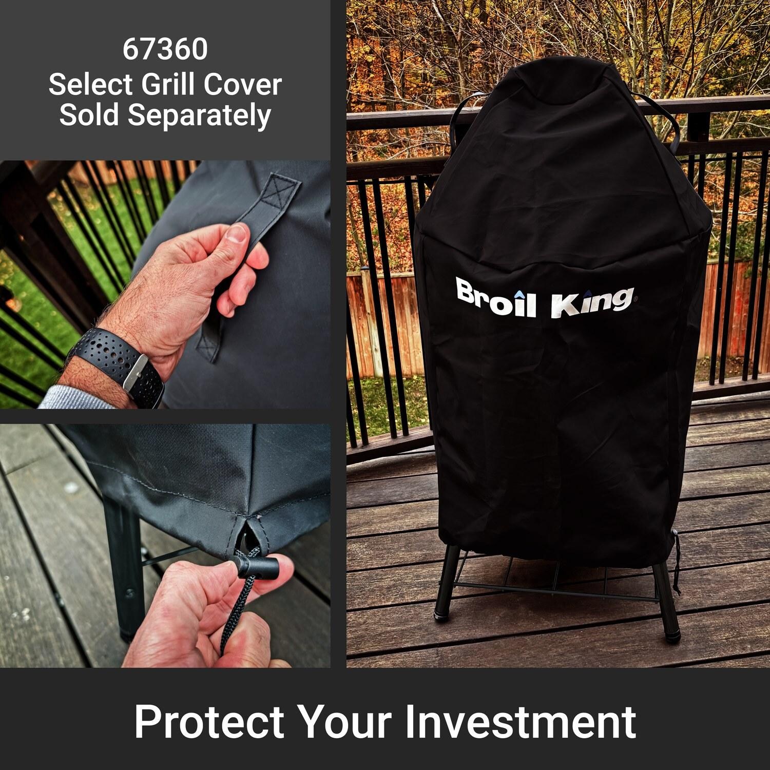 Broil King 400010 Kettle 18 1/2-in Charcoal Grill - Black - Protect Your Investment (Grill Cover) - Detail thumbnail