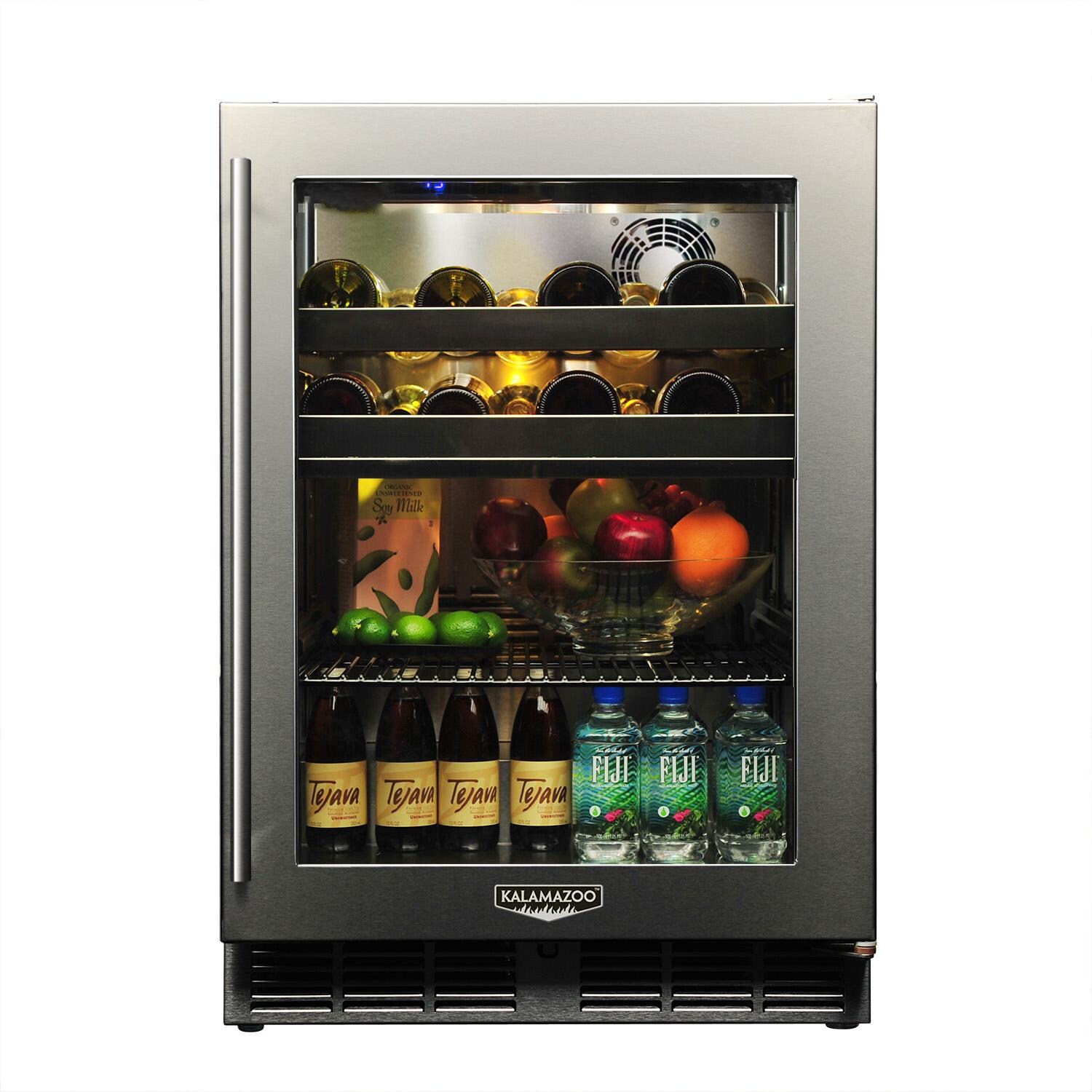 Kalamazoo K-HP24CO-4-3RL-M6 Signature 24 Inch Dual-Zone Outdoor Refrigerator / Wine Chiller - Right Hinge - Lock - Marine-Grade thumbnail